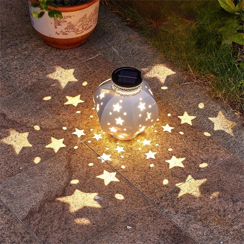 Outdoor Lighting For Gazebo - Garden Star Projector Lamp Hanging Solar