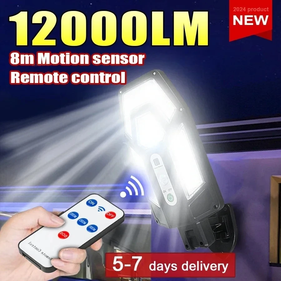 Outdoor Lighting For Gazebo - 12000LM Powerful Solar Wall Lamp with
