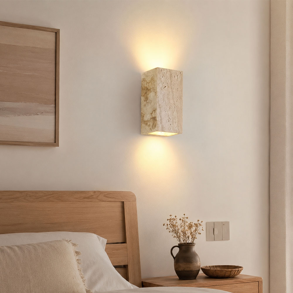 Outdoor Lighting Lux - Natural Stone Wall Lamp IP65 Outdoor