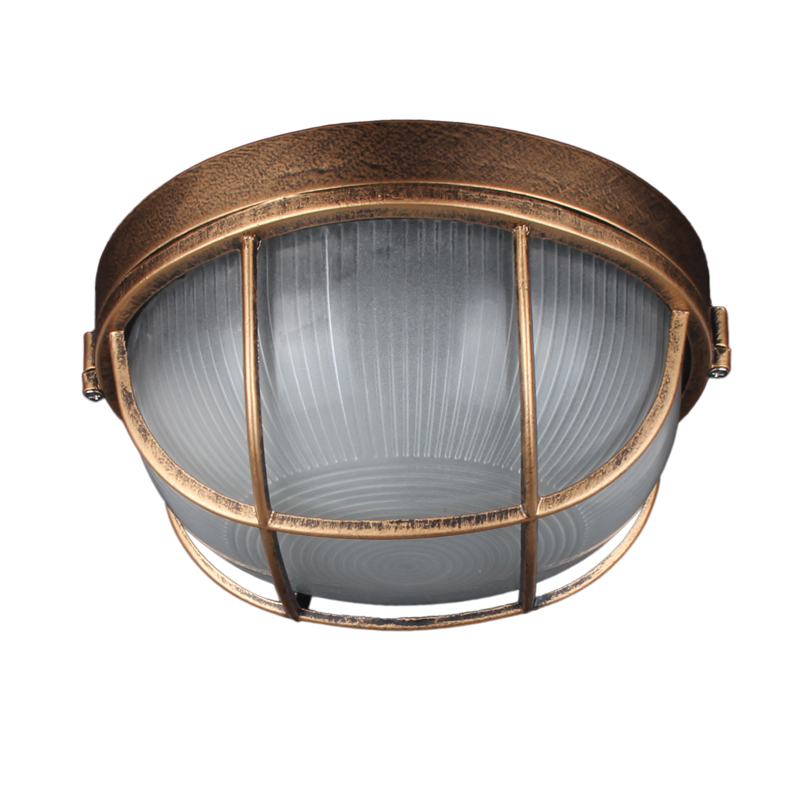 Outdoor Lighting Lux - Vintage Outdoor Ceiling Lamp,Bronze Metal Glass
