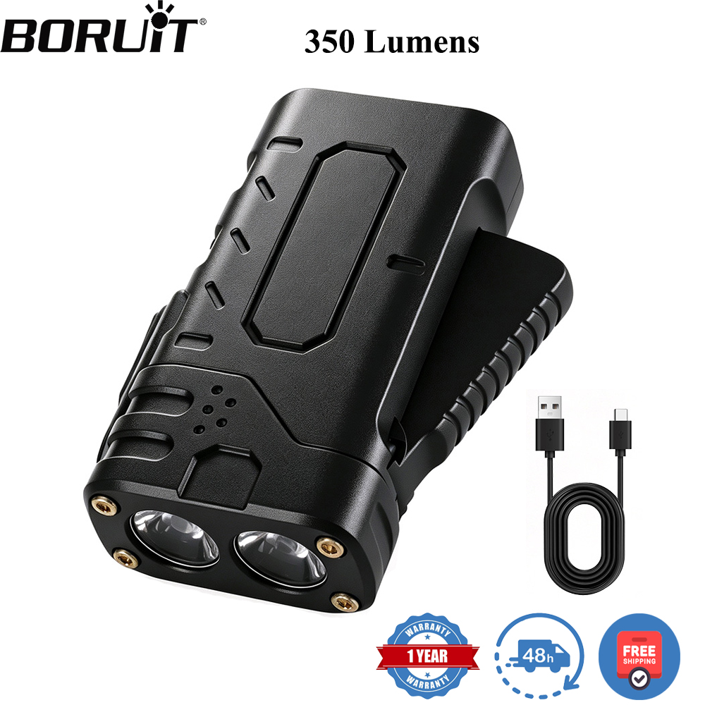 Outdoor Lighting Types - BORUIiT Hand Crank EDC LED Flashlight