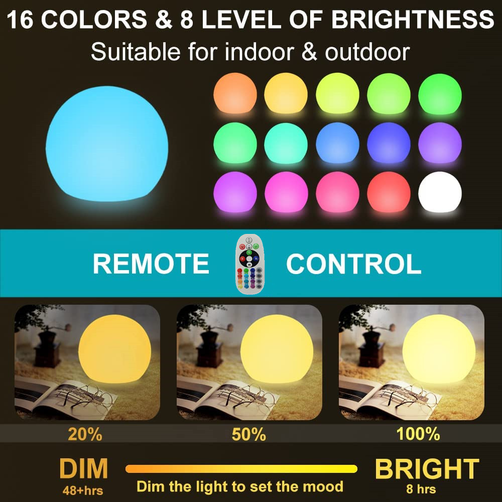 Rechargeable LED Glowing Ball  - Outdoor Lighting Brands review and price