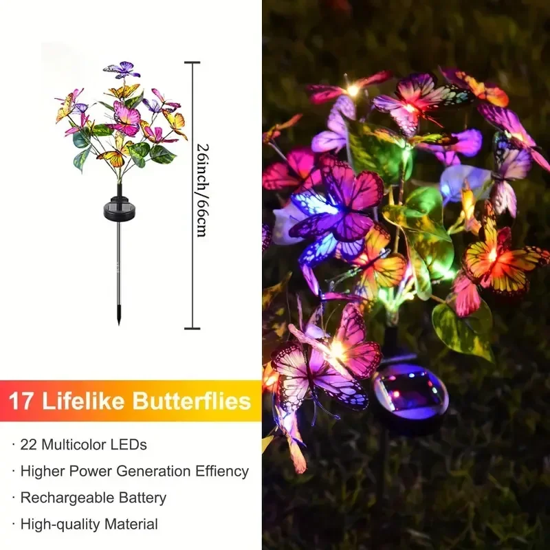 Solar LED Butterfly Garden Lig - Outdoor Lighting For Gazebo review and price