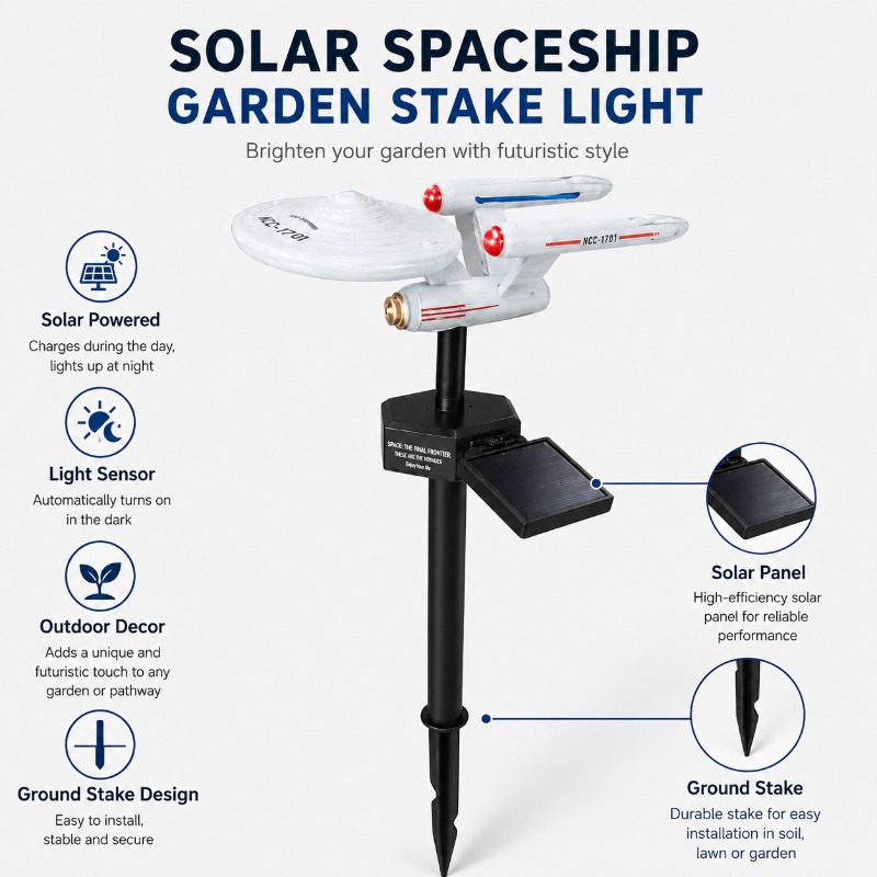 Star Trek USS Enterprise Solar - Outdoor Lighting For Gazebo review and price