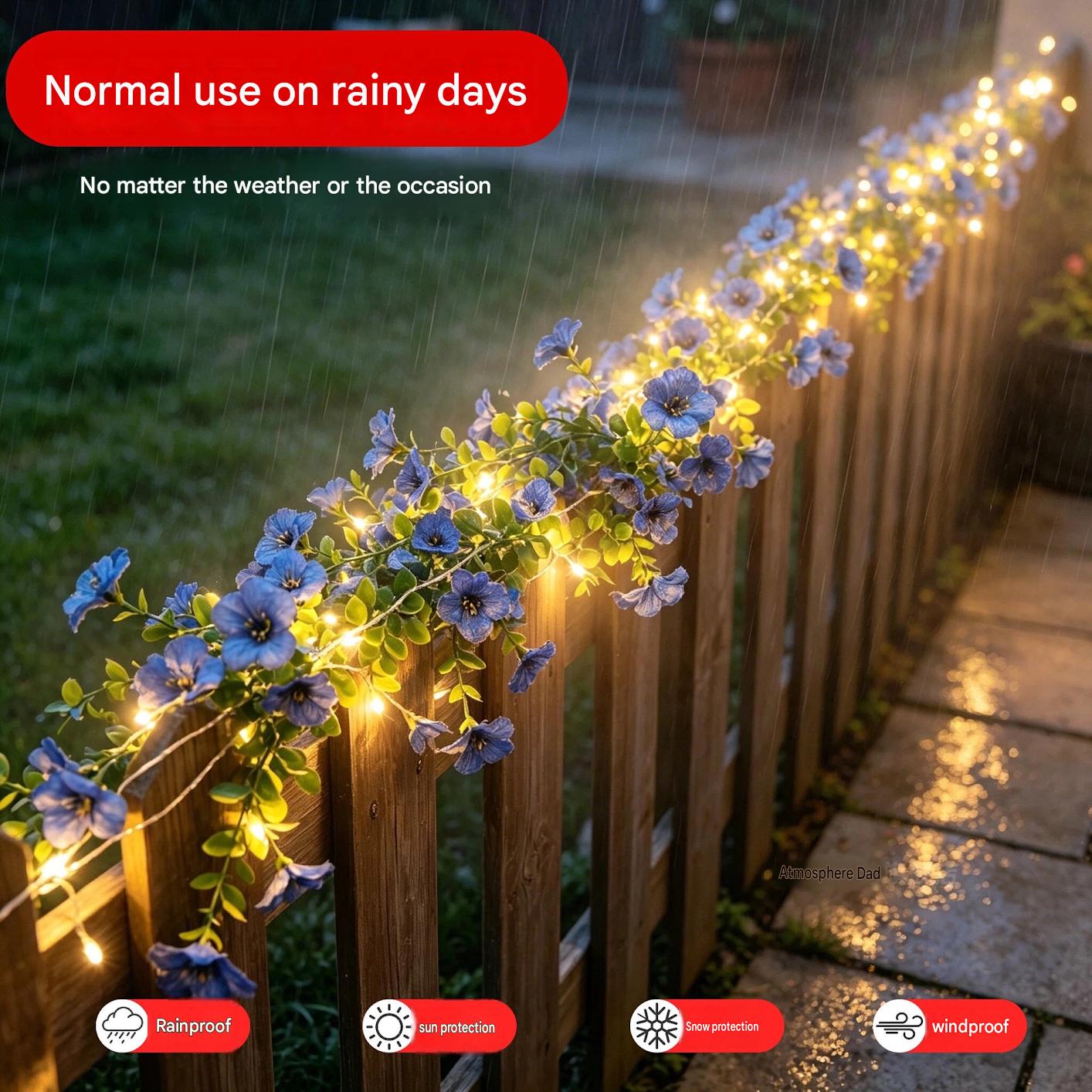 Solar Rose Vine String Lights  - Outdoor Lighting For Christmas review and price