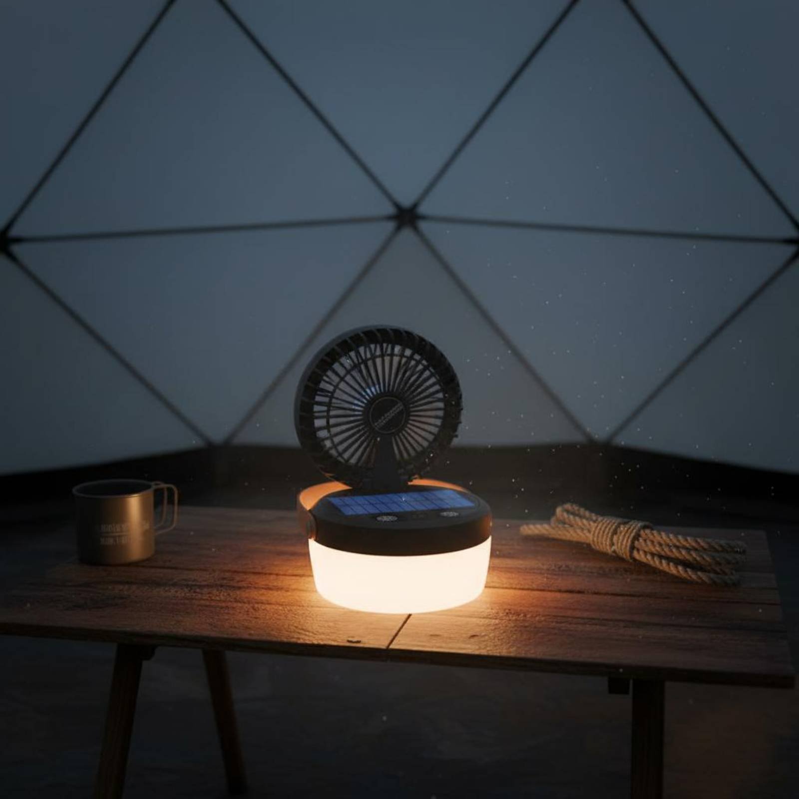 Solar Camping Fan Lantern Fold - Outdoor Lighting Design review and price