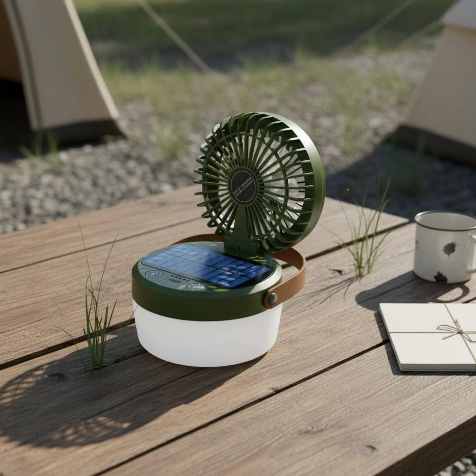 Solar Camping Fan Lantern Fold - Outdoor Lighting Design review and price