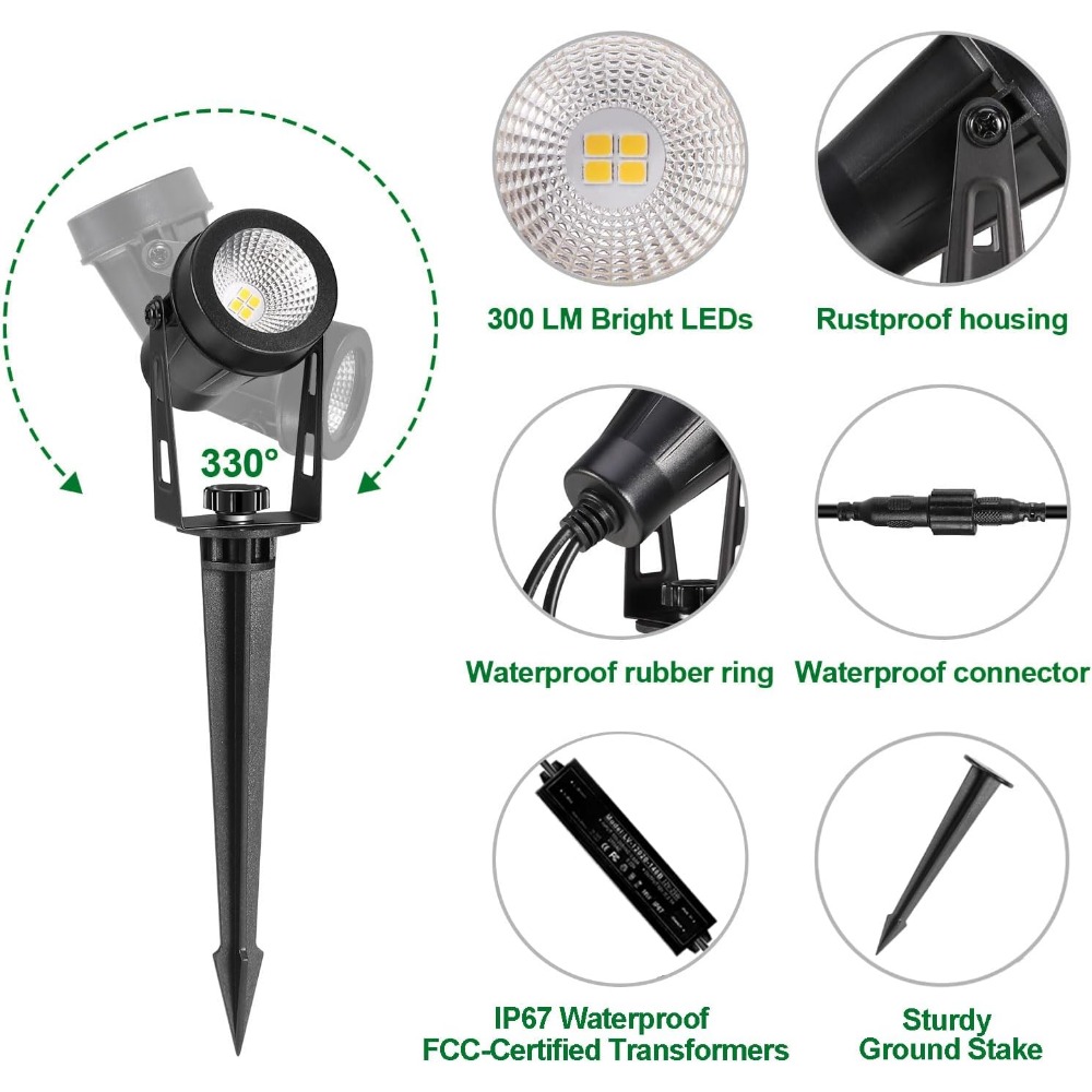 8-Pack Outdoor Spot Lights wit - Outdoor Lighting Transformer review and price