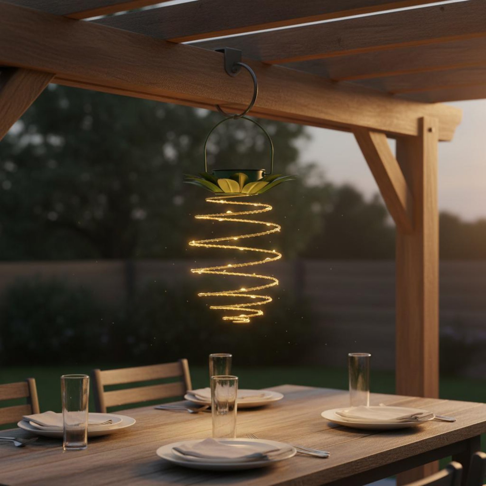 2 Pieces Solar Pineapple Lamp  - Outdoor Lighting Design review and price