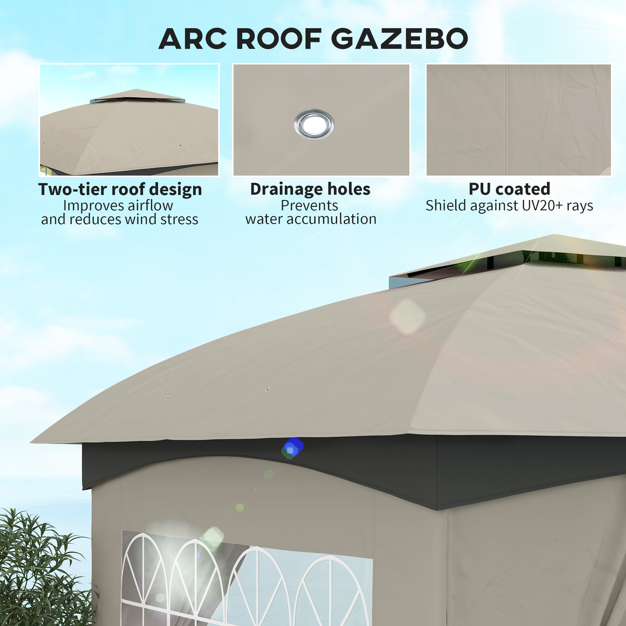 11' X 11' Outdoor Gazebo with  - Outdoor Lighting For Gazebo review and price
