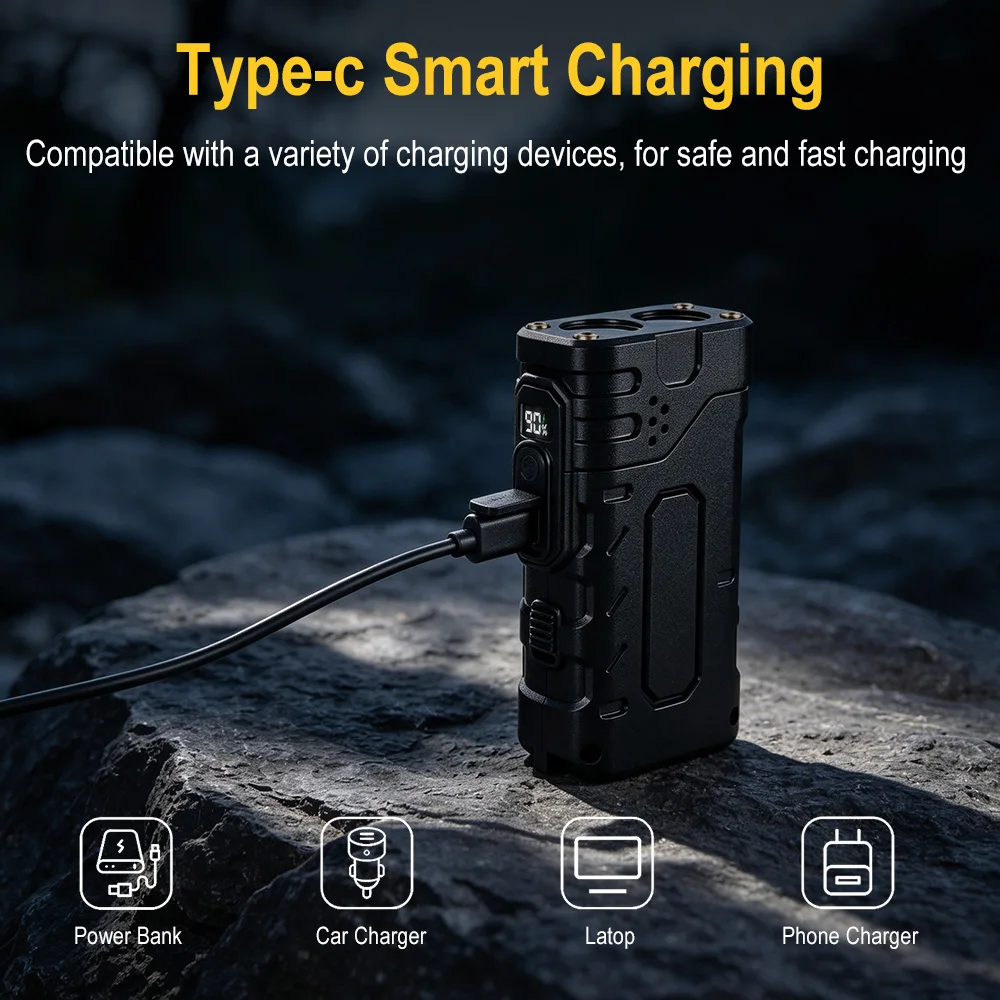 BORUIiT Hand Crank EDC LED Fla - Outdoor Lighting Types review and price
