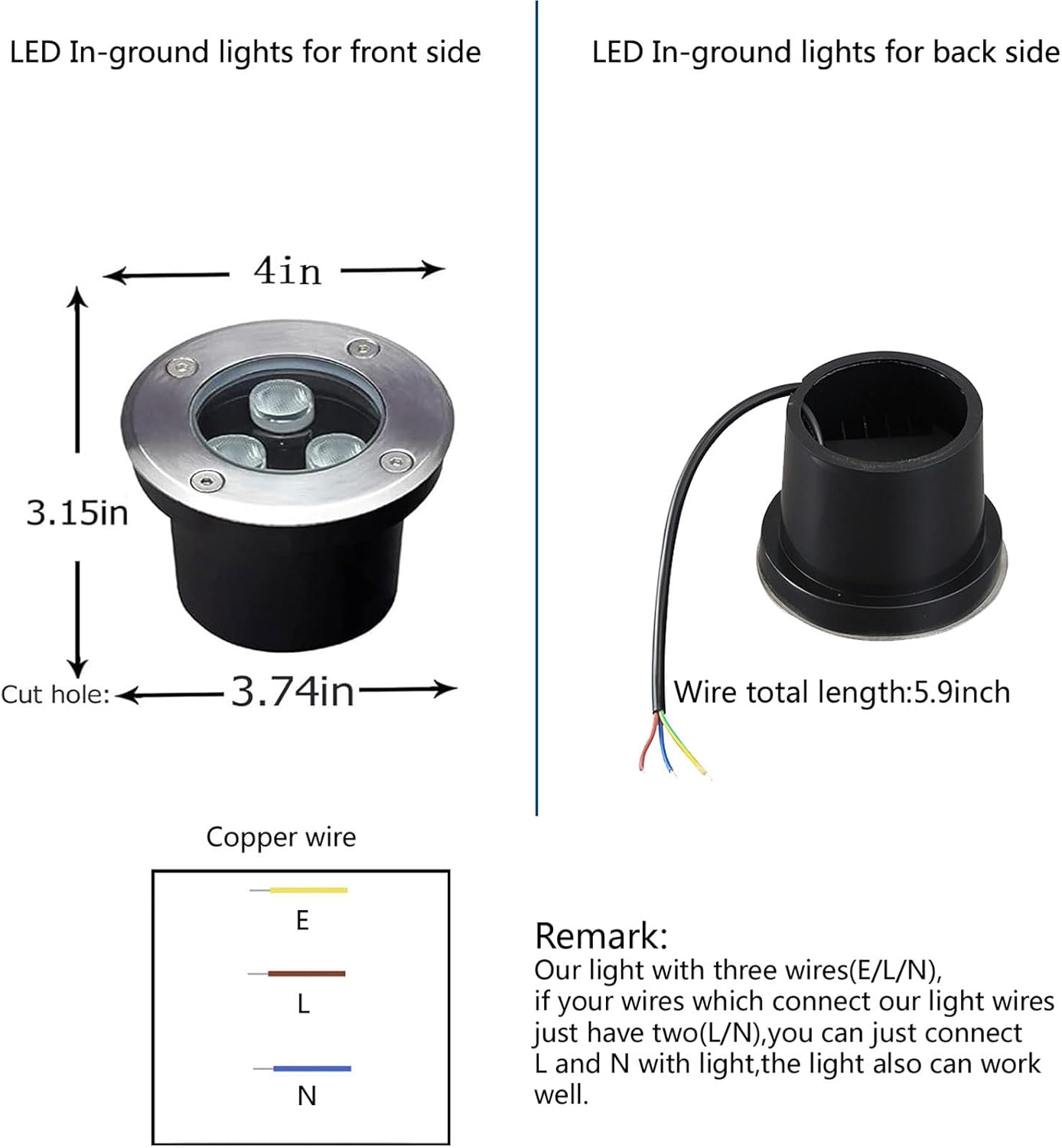 4 Pack Outdoor In Ground Light - Outdoor Lighting Underground Wiring review and price