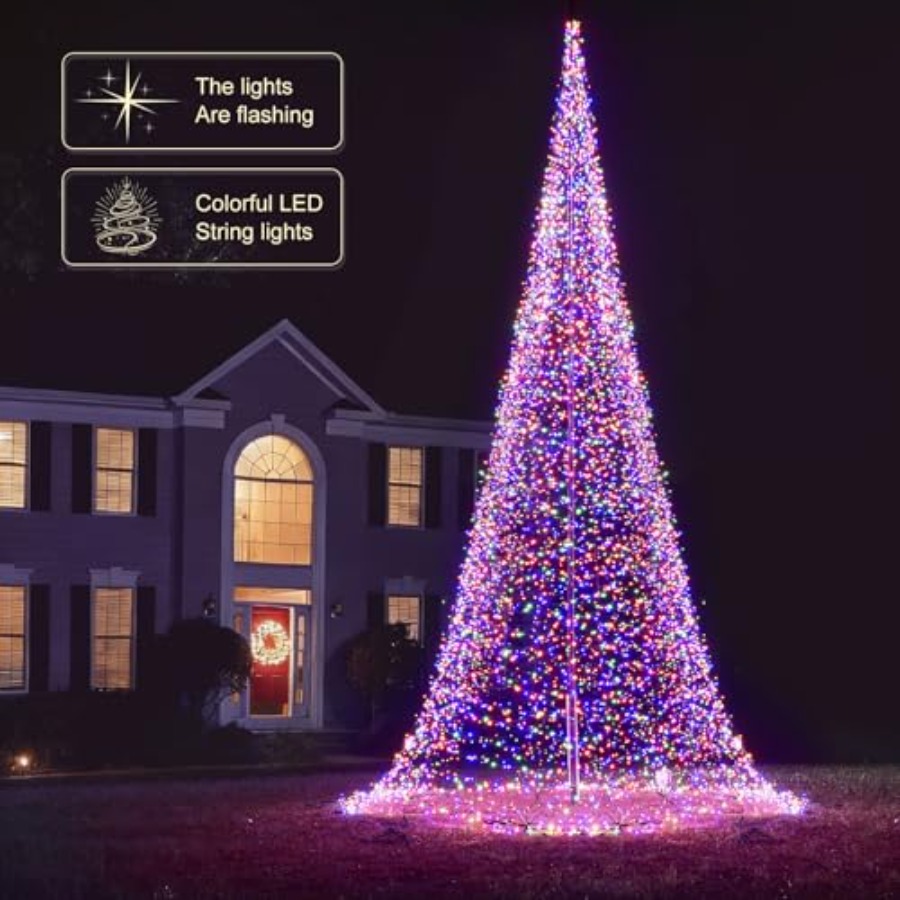 Outdoor Flagpole LED Christmas - Outdoor Lighting For Christmas review and price