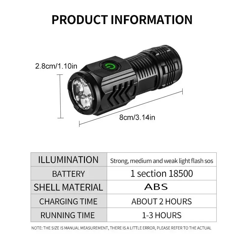 Mini 3LED Flashlight With Pen  - Outdoor Lighting Brands review and price