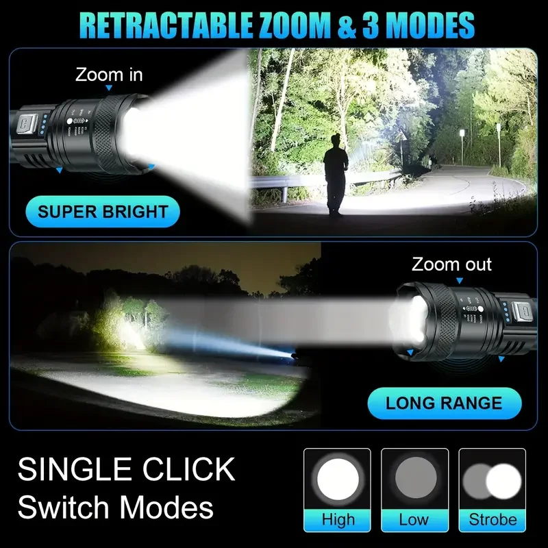 Tactical LED Flashlight 2000LM - Outdoor Lighting Brands review and price