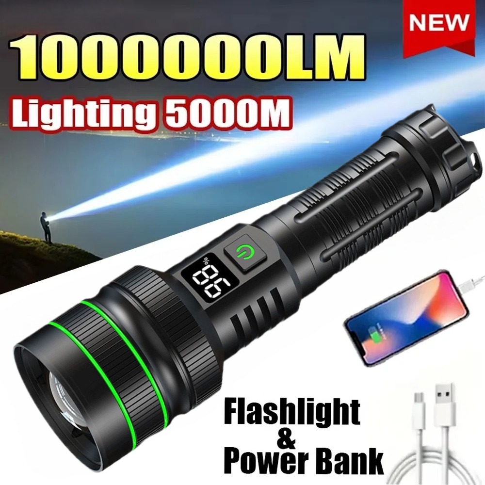 Powerful LED Flashlight Zoomab - Outdoor Lighting Types review and price