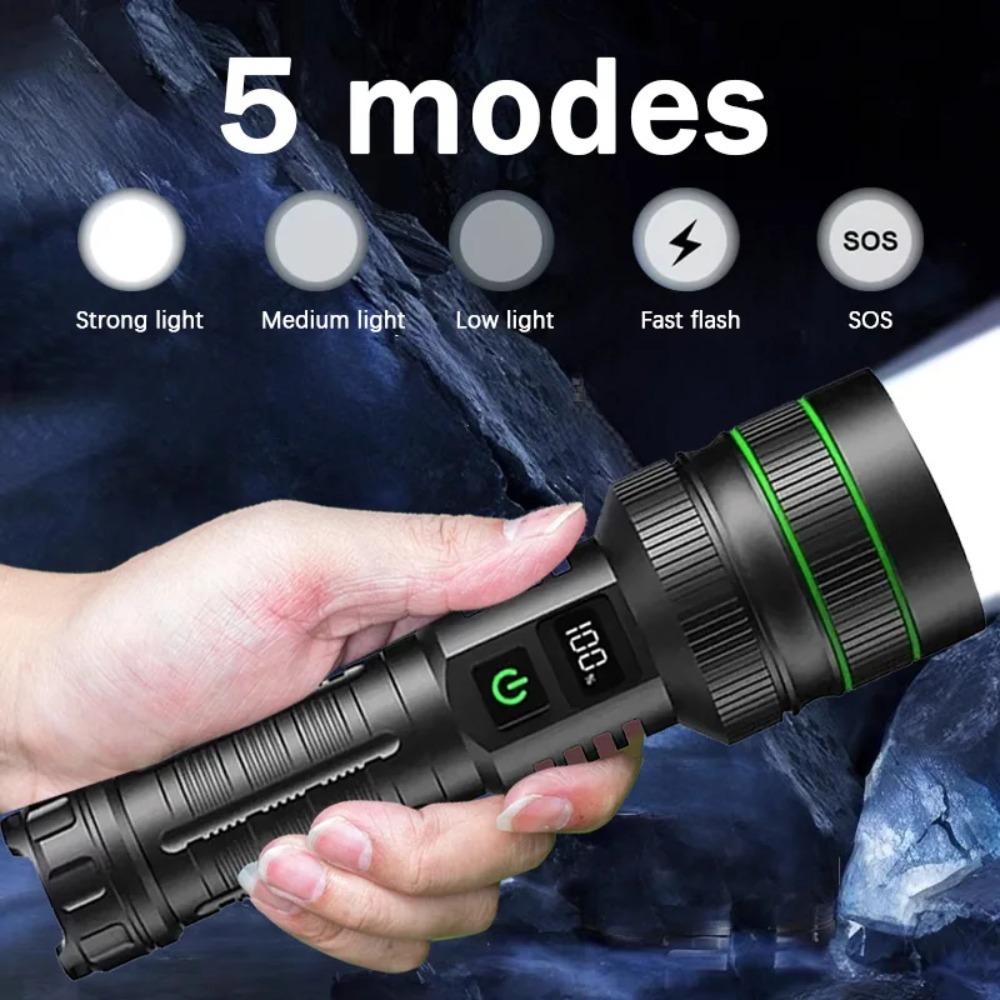 Powerful LED Flashlight Zoomab - Outdoor Lighting Types review and price