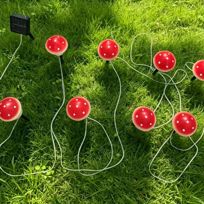 Solar Mushroom String Lights W - Outdoor Lighting For Christmas review and price