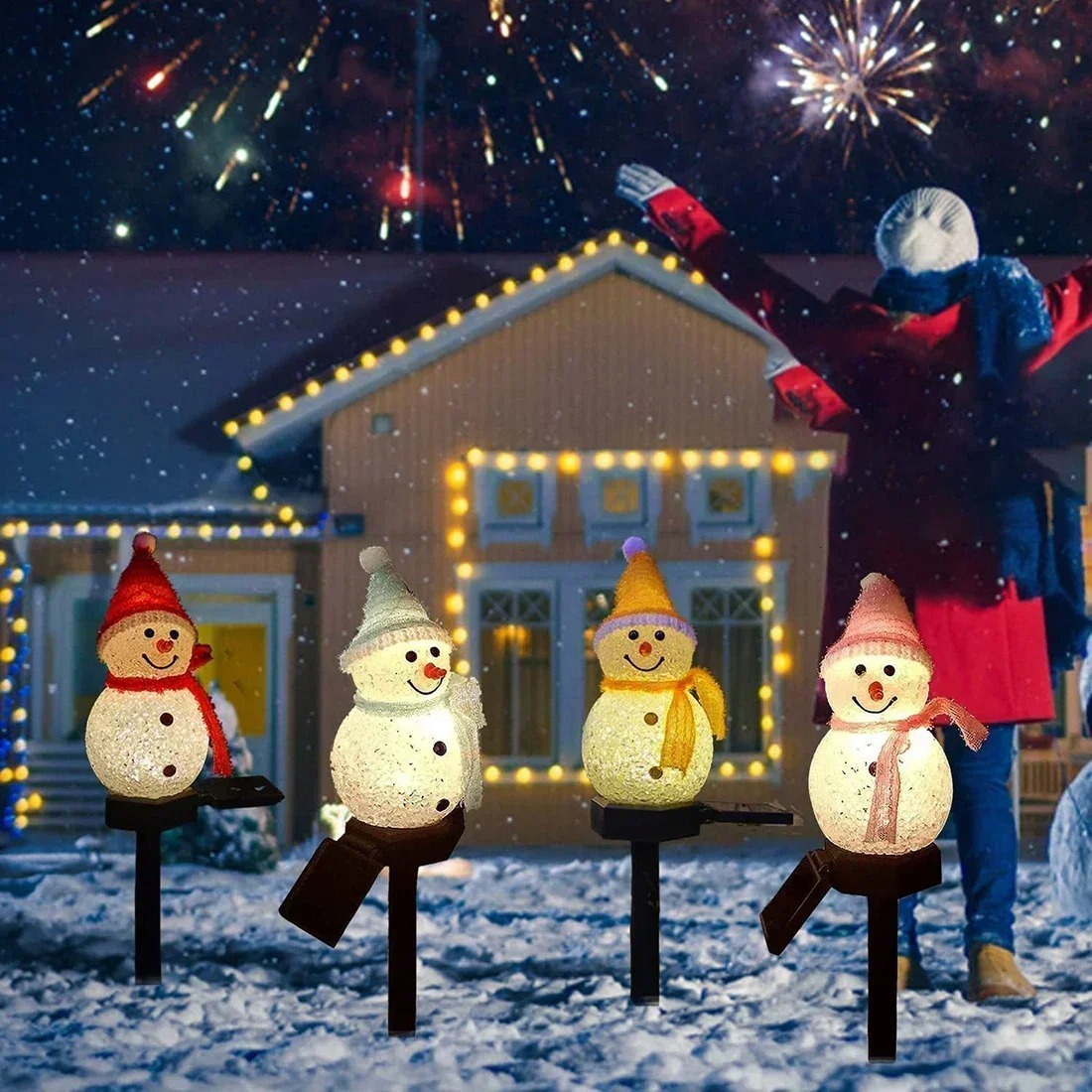 Christmas Snowman Solar Garden - Outdoor Lighting For Christmas review and price